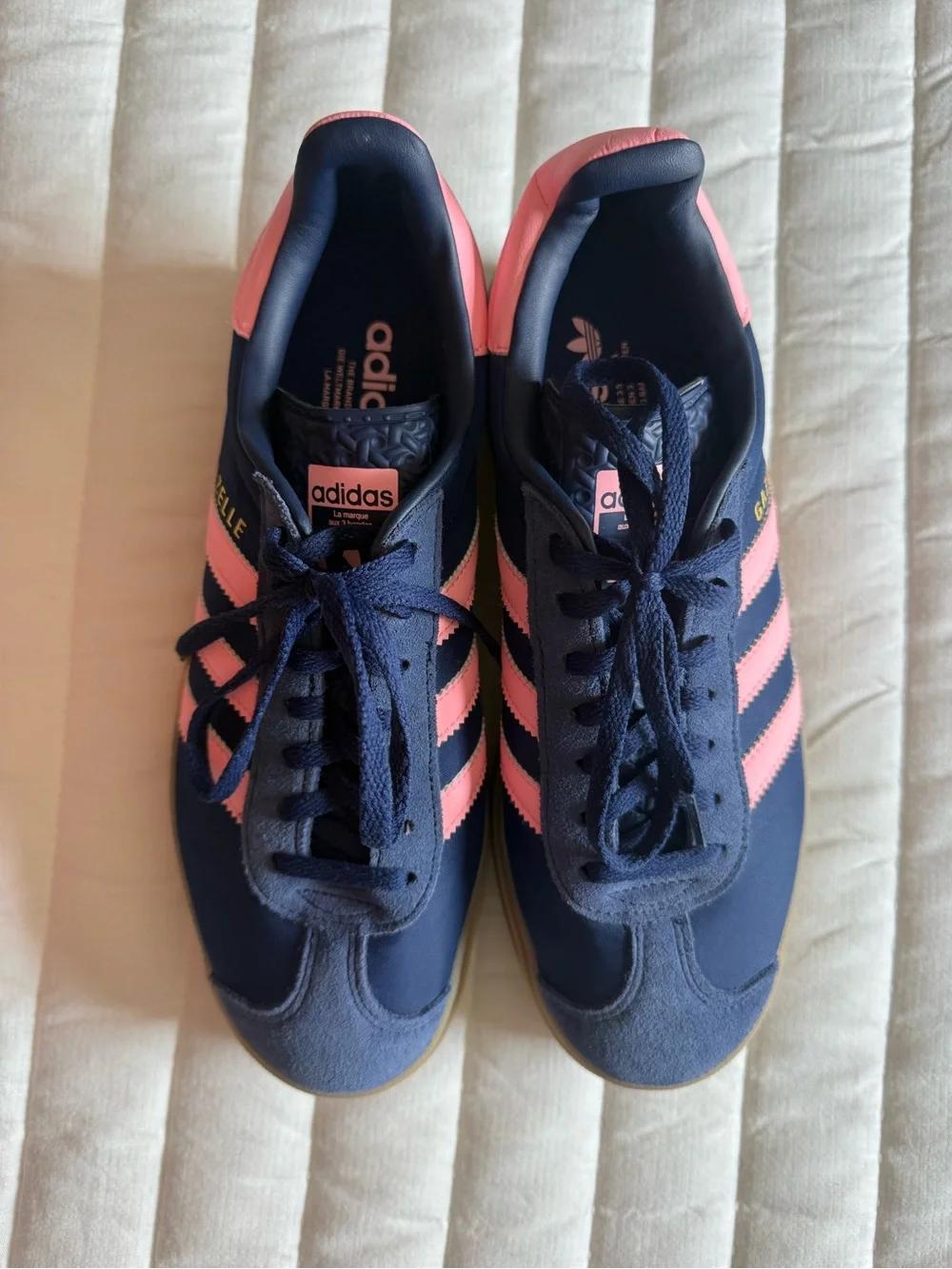 adidas Gazelle Platform Sneaker - Navy & Pink